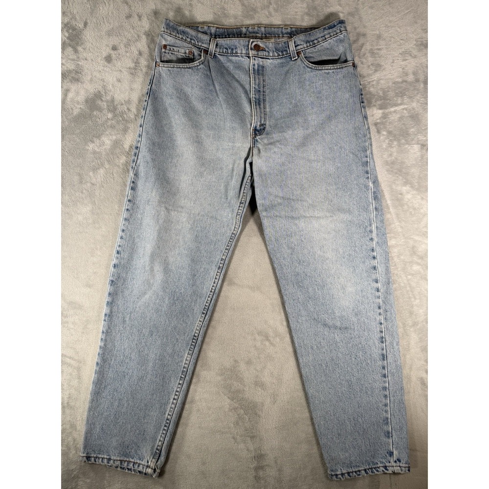 Levis 550 Jeans Mens 42x32 Blue Denim Relaxed‎ Fit Tapered Leg 90's Made In USA